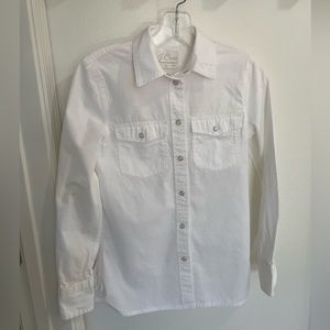 J. Crew Slim-fit chambray shirt in white 00 button front